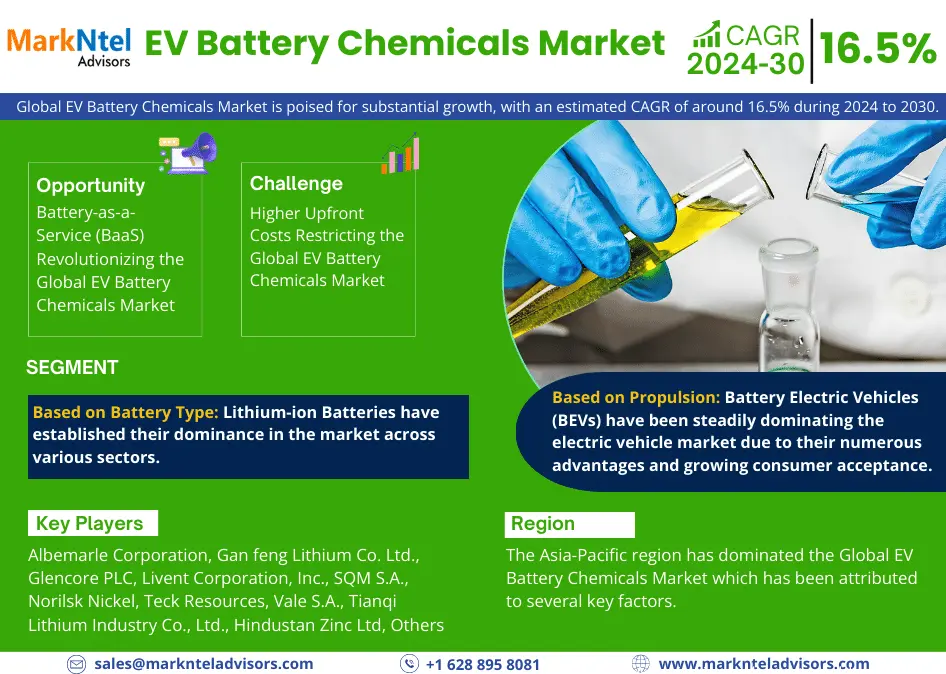 EV Battery Chemicals Market Size | Share | Growth Analysis 2030