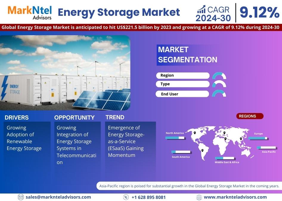 Energy Storage Market Size, Share, Growth and Trends, Value, Forecast (2024-2030)