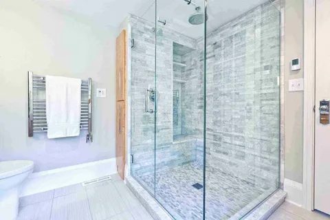 Semi frameless shower doors