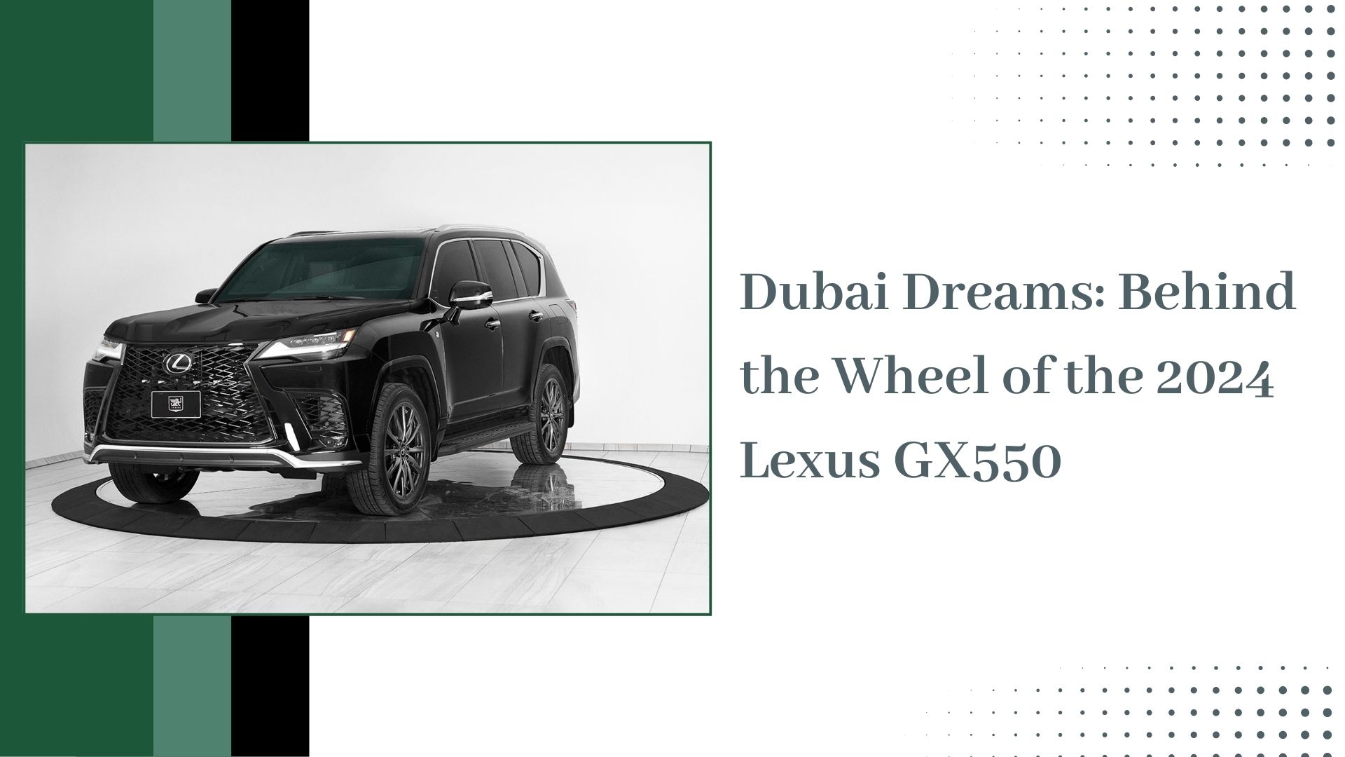 Luxury SUV Bliss: 2024 Lexus GX550 Dubai
